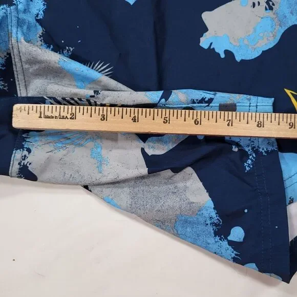 George At The Knee Men's 2XL Blue Board Swim Trunks Shorts UPF 50+ Stretch‎ - Picture 7 of 11